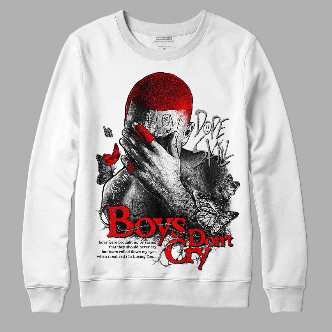 Dunk Low Panda White Black superstreetwear Sweatshirt Boys Don't Cry Graphic