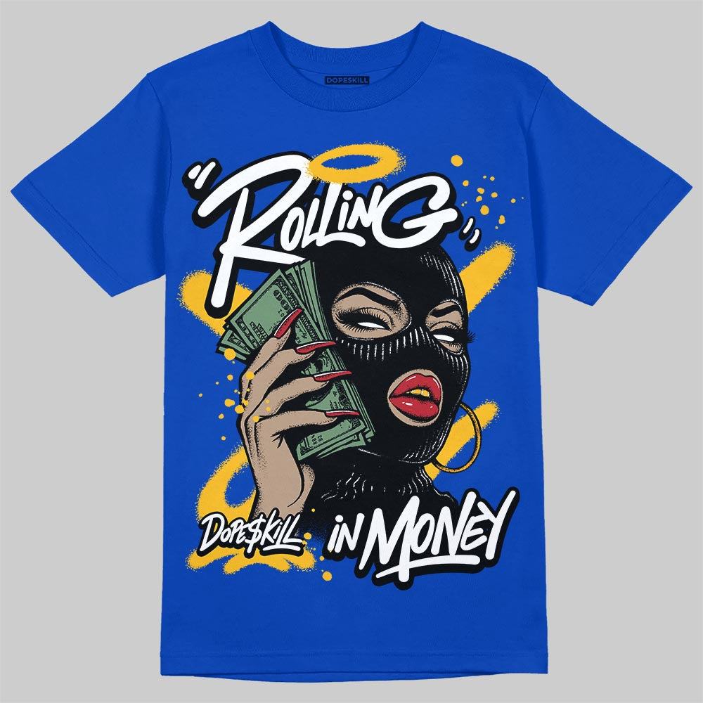 Royal Blue Collection superstreetwear T-Shirt Rolling in Money Graphic