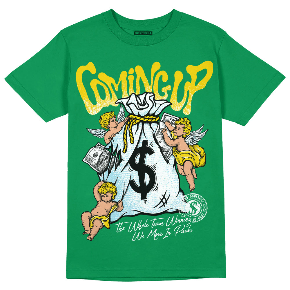 Lucky Green 5s superstreetwear Green T-shirt Money Bag Coming Up Graphic