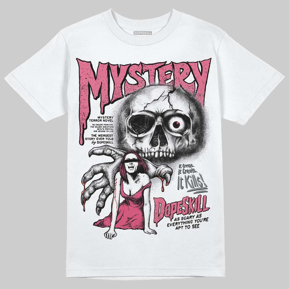 White Fluo Pink superstreetwear T-Shirt Mystery Ghostly Grasp Graphic