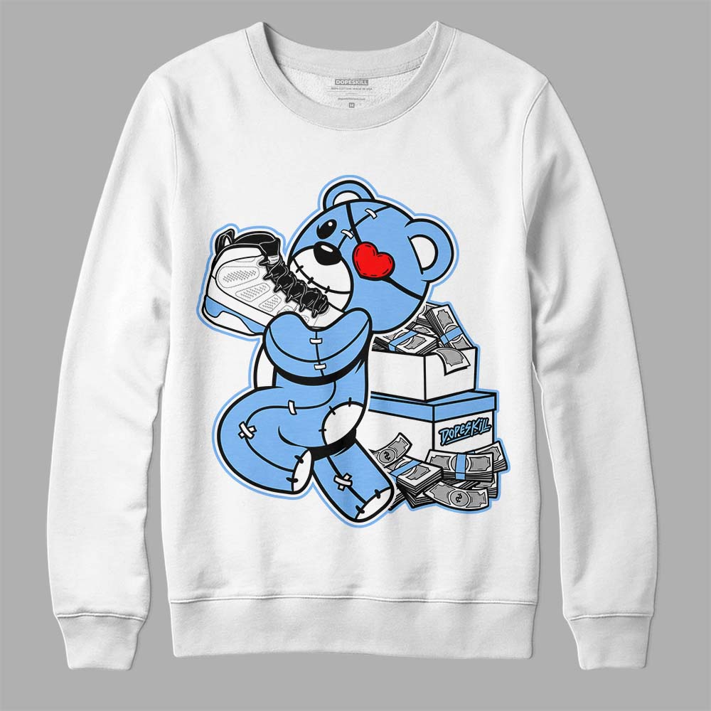 Powder Blue 9s superstreetwear Sweatshirt Bear Steals Sneaker Graphic