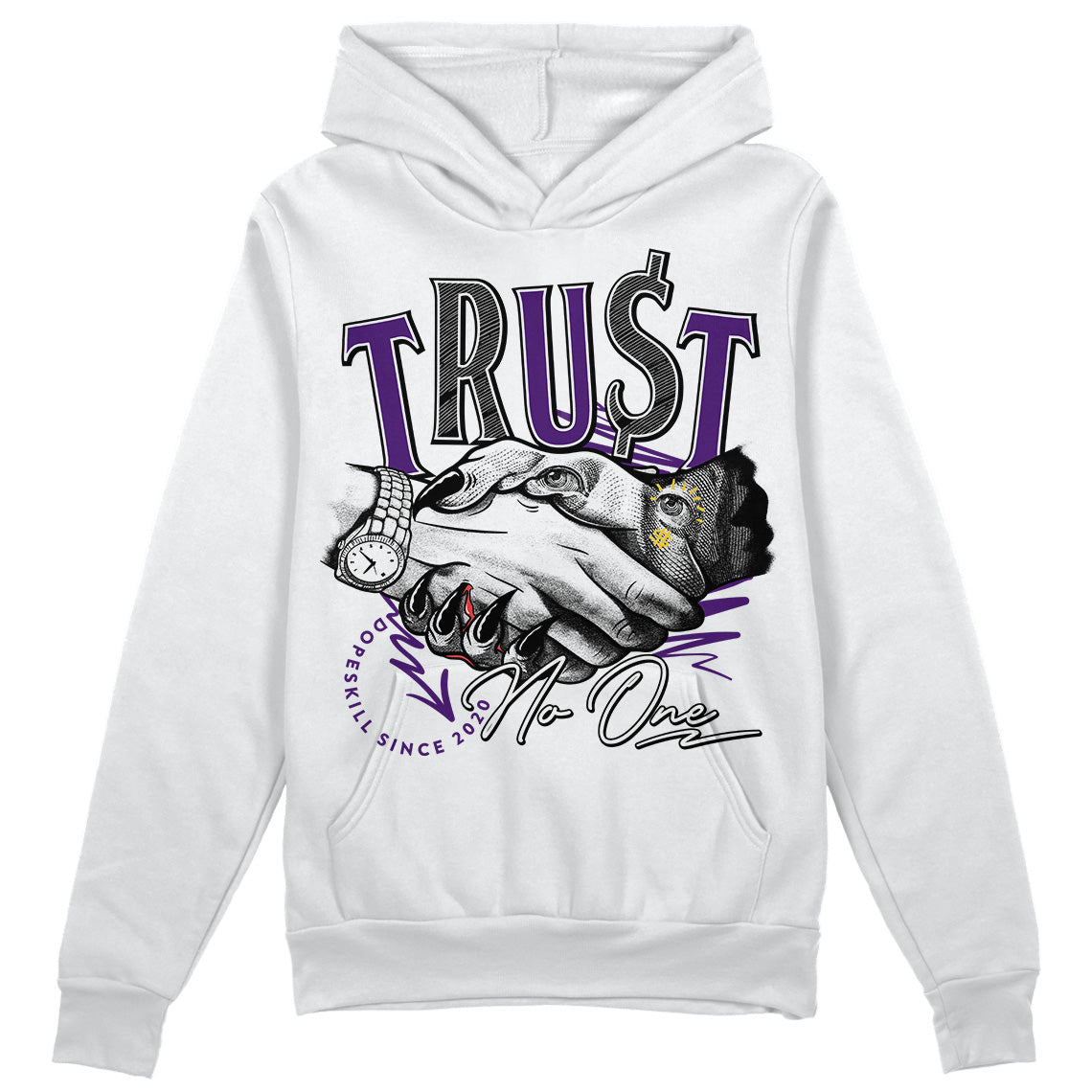Field Purple 12s superstreetwear Hoodie Sweatshirt Trust No One Graphic