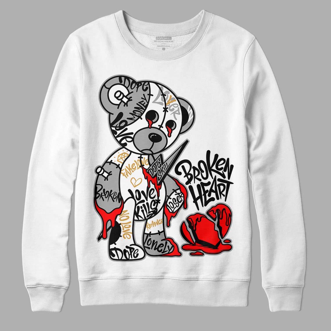 Gratitude 11s superstreetwear Sweatshirt Broken Heart Graphic