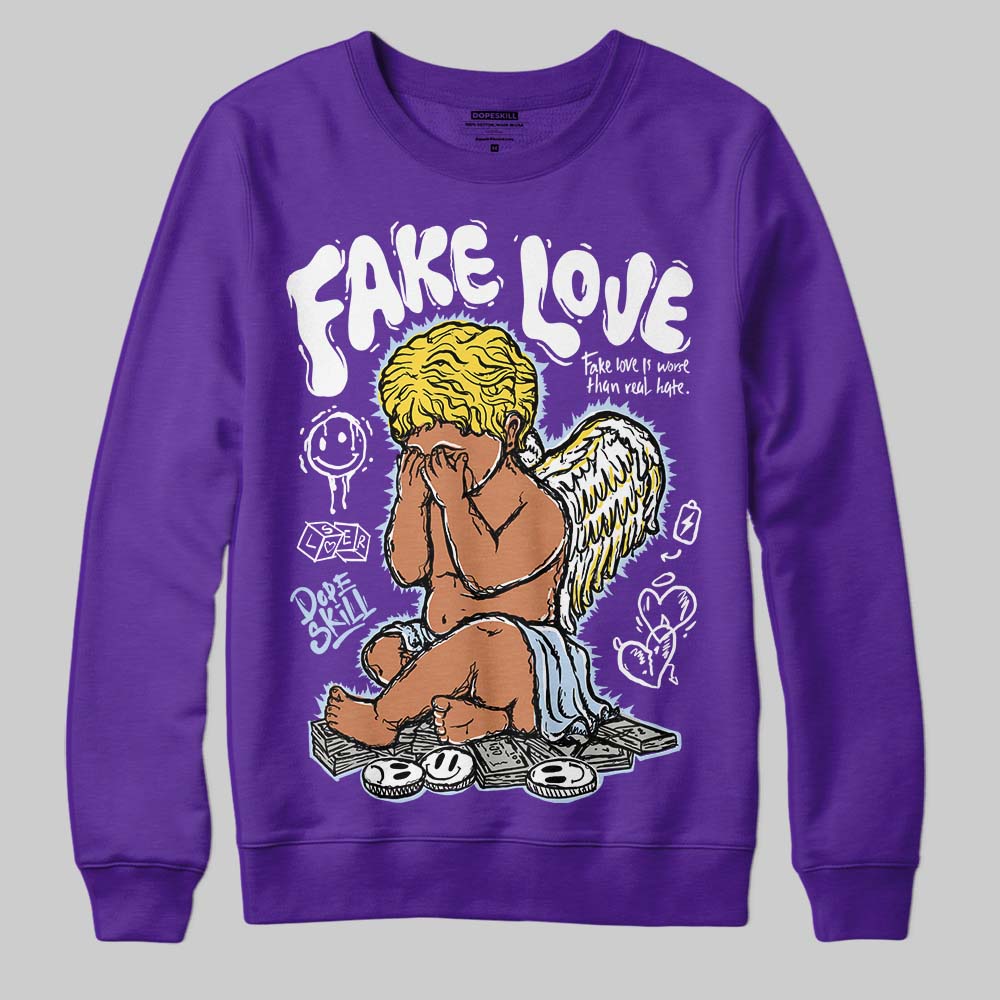 Grape 5s superstreetwear Sweatshirt False Love Graphic