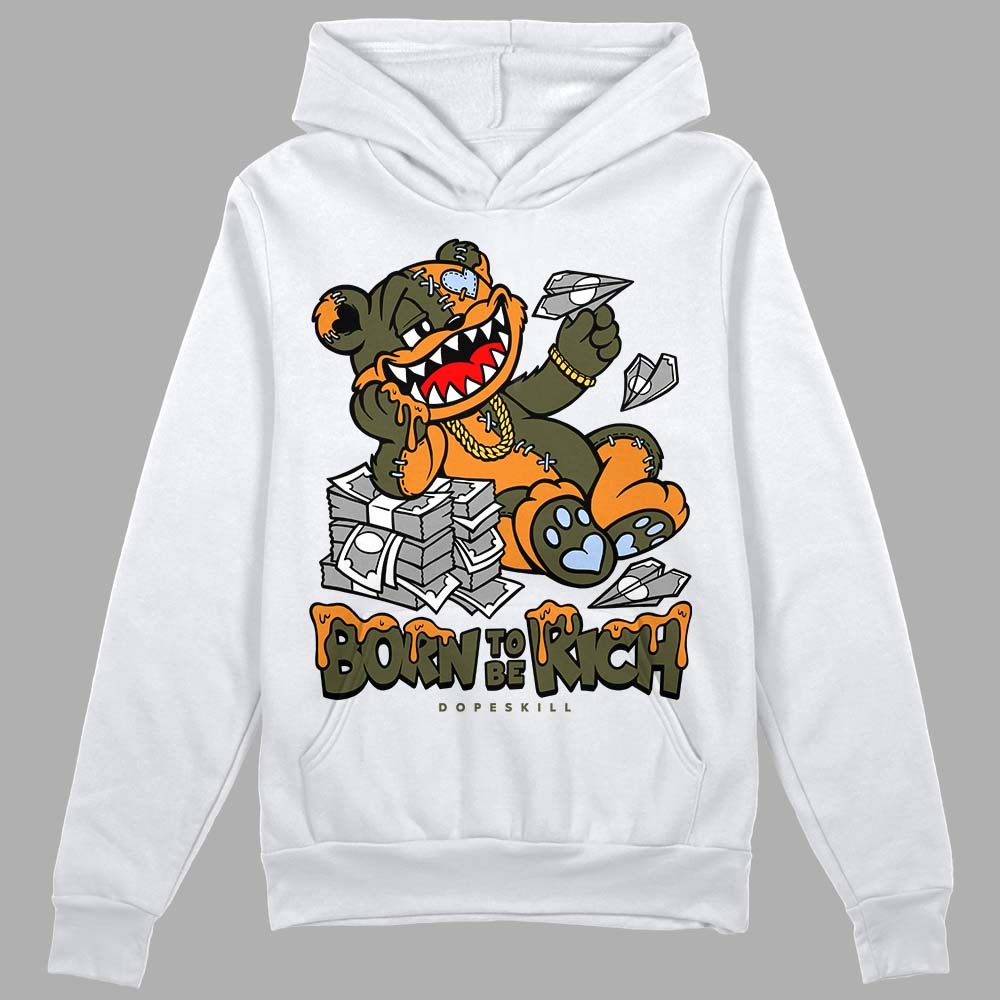 Olive 5s superstreetwear Hoodie Sweatshirt Born To Be Rich Graphic