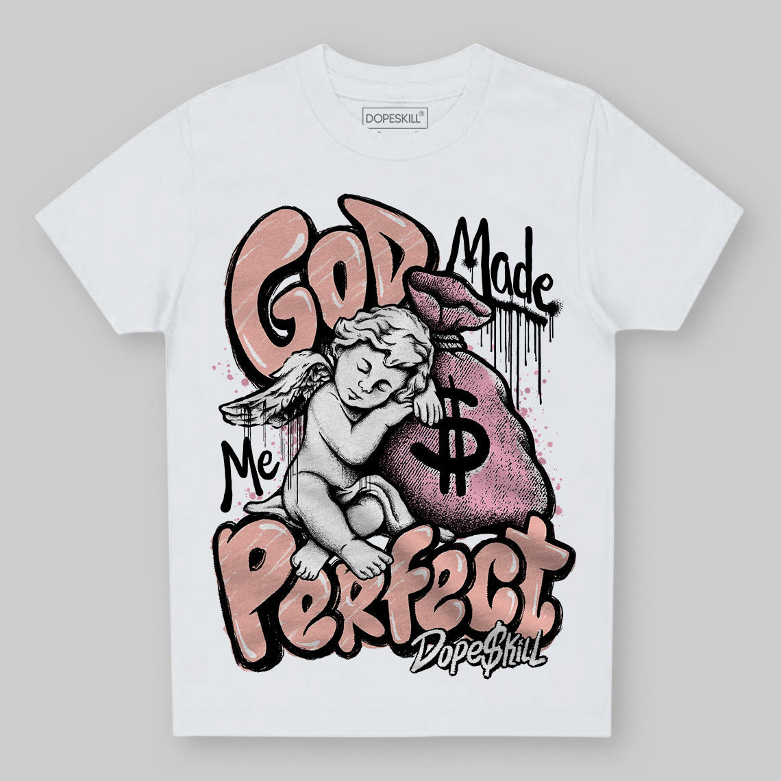Legend Pink 11s superstreetwear Toddler Kids T-shirt God Made Me Perfect Graphic