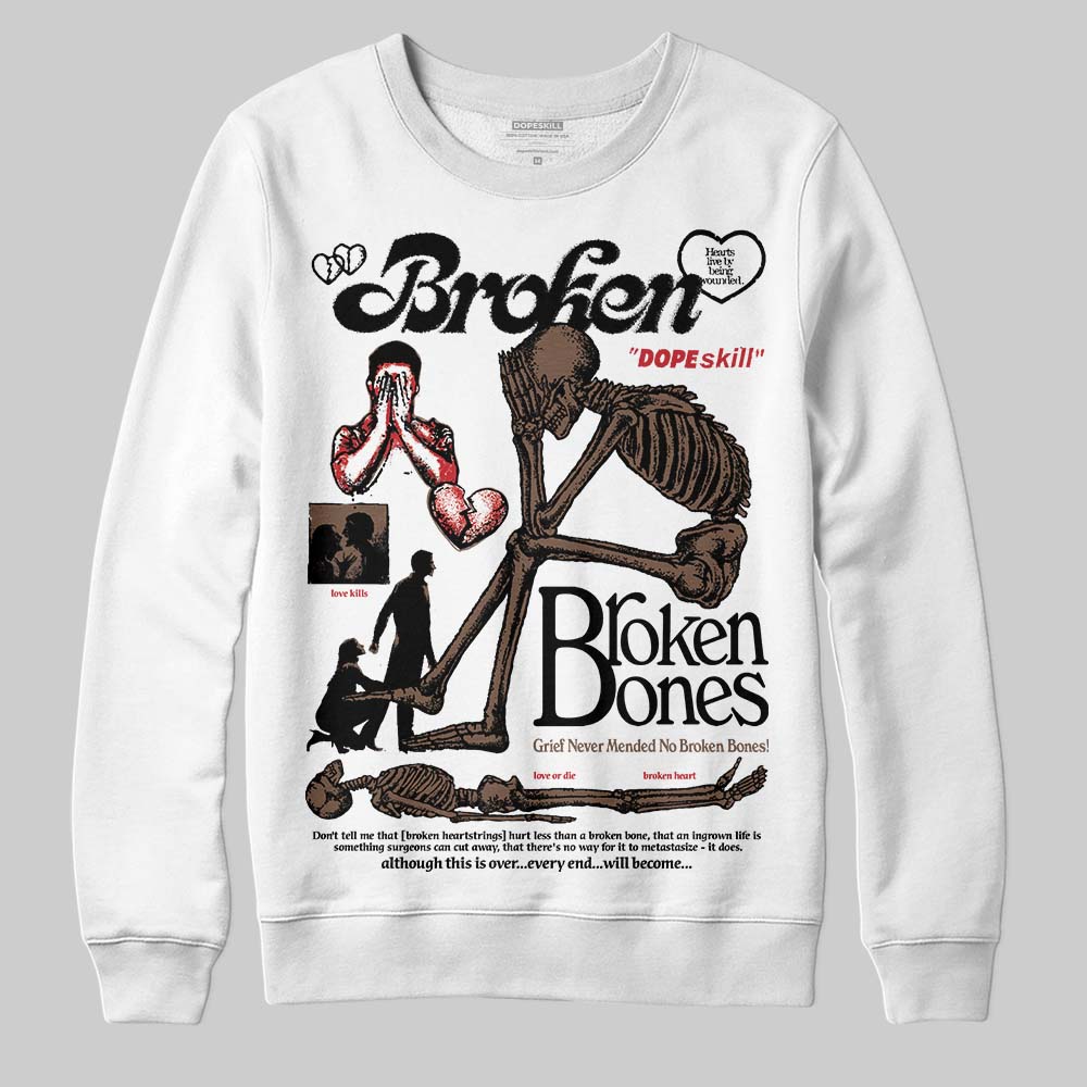 Olive 9s superstreetwear Sweatshirt Broken Bones Graphic
