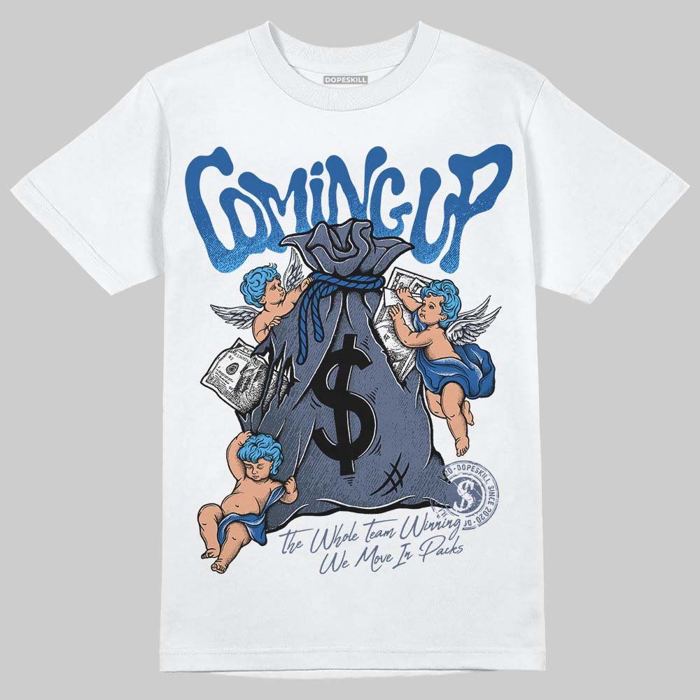 Diffused Blue 11s superstreetwear T-Shirt Money Bag Coming Up Graphic