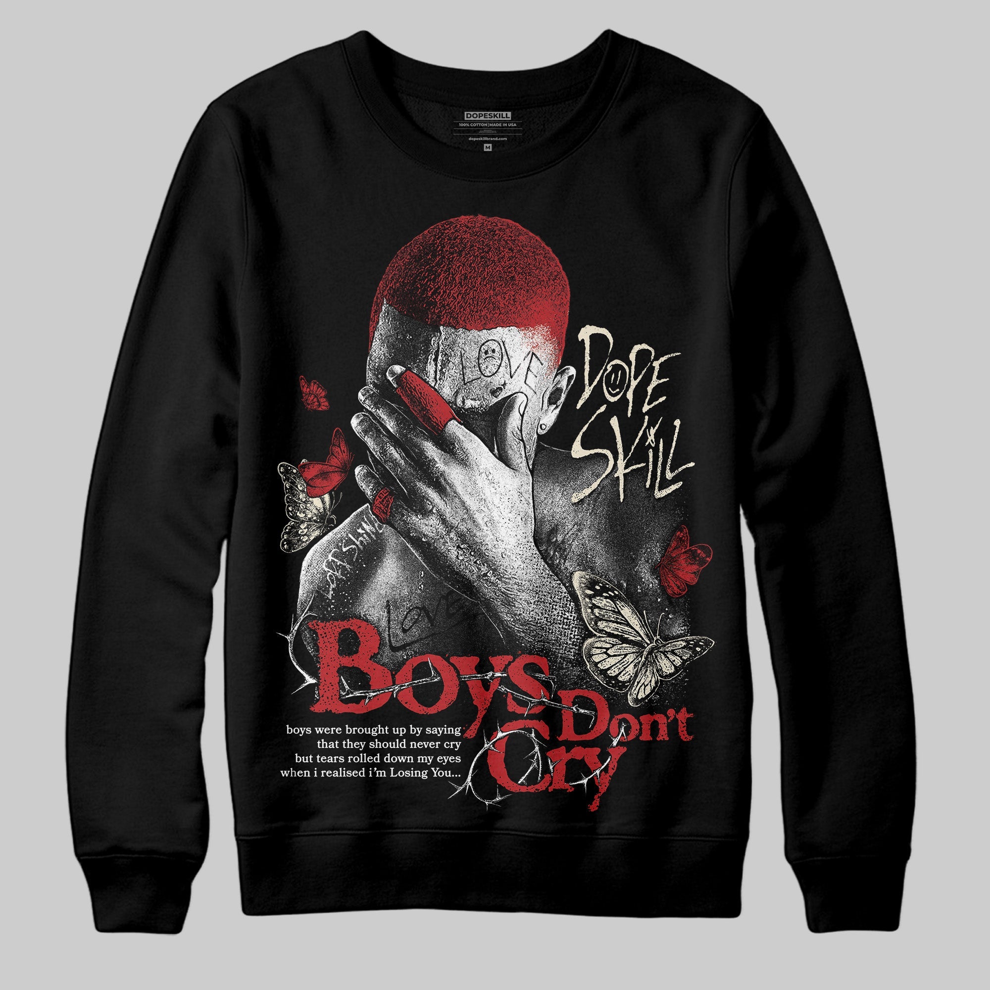 Black Toe Reimagined 1s superstreetwear Sweatshirt Boys Don't Cry Graphic