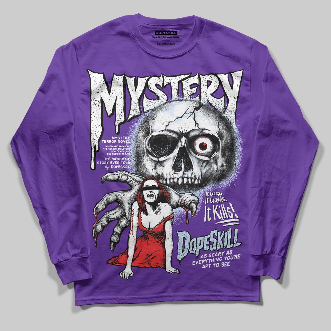 Grape 5s superstreetwear Long Sleeve T-Shirt Mystery Ghostly Grasp Graphic
