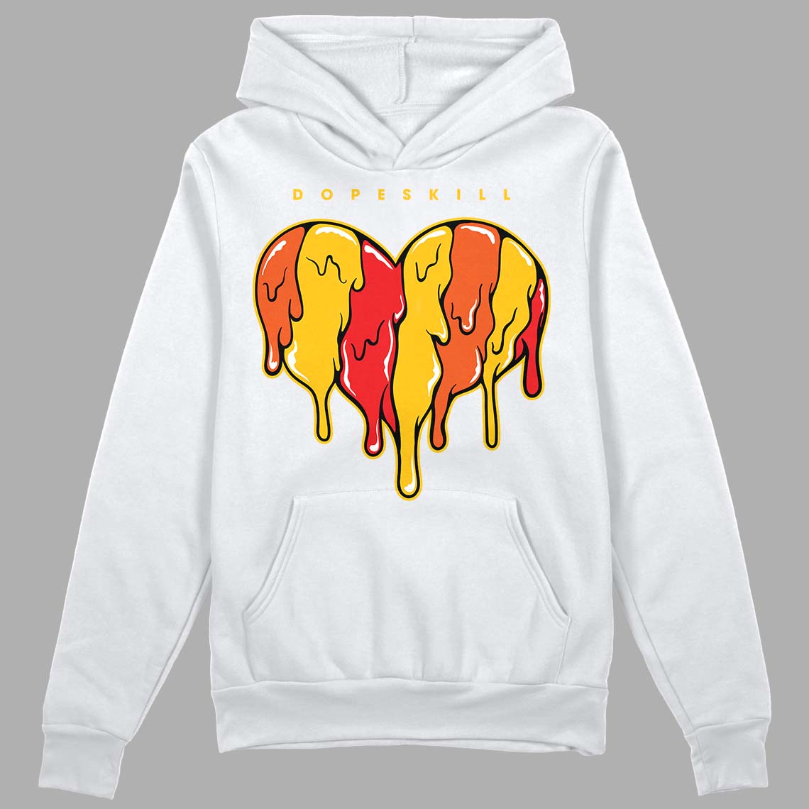 Yellow Collection superstreetwear Hoodie Sweatshirt Slime Drip Heart Graphic