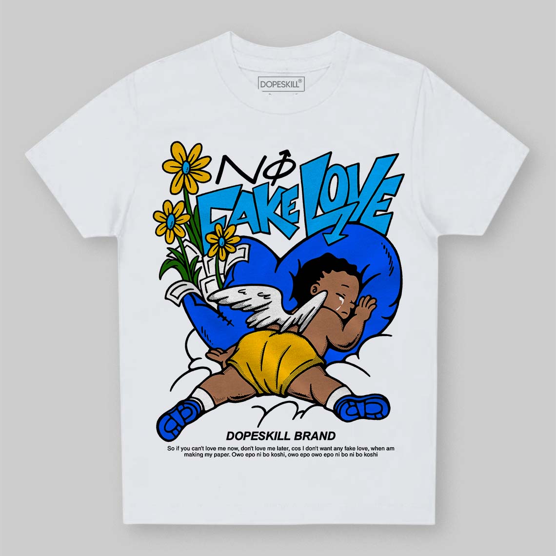 Royal Blue Collection superstreetwear Toddler Kids T-shirt No Fake Love Graphic