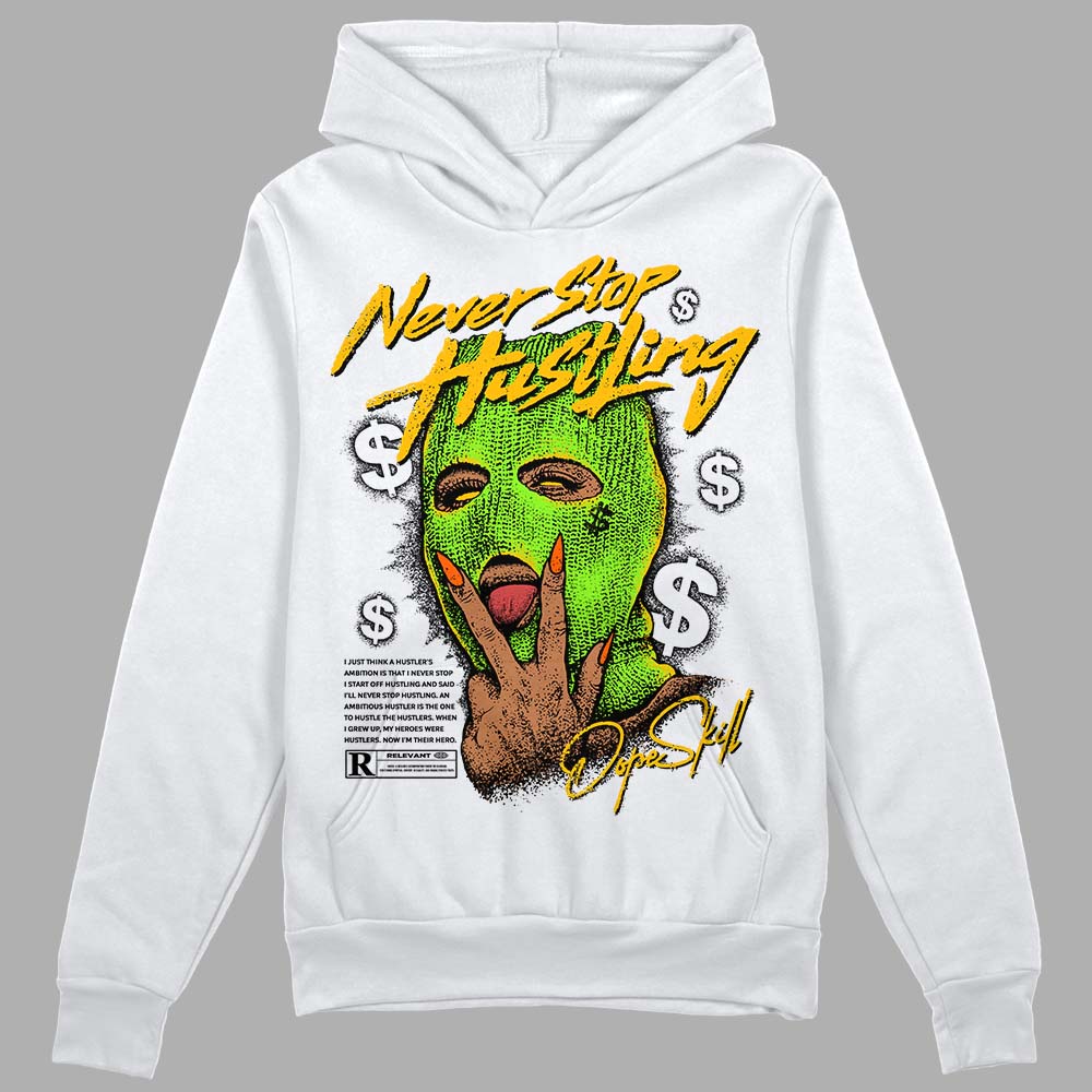 Neon Green Collection superstreetwear Hoodie Sweatshirt Never Stop Hustling Graphic