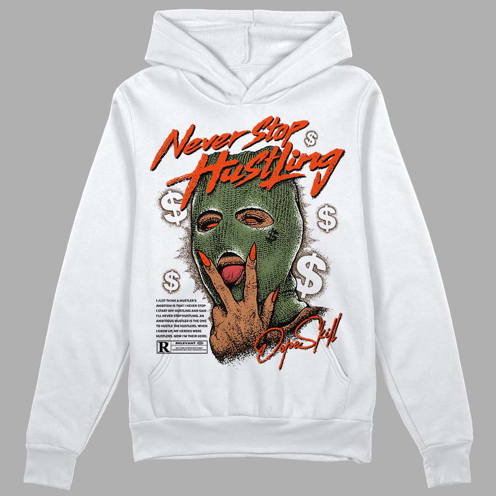 Olive Collection superstreetwear Hoodie Sweatshirt Never Stop Hustling Graphic