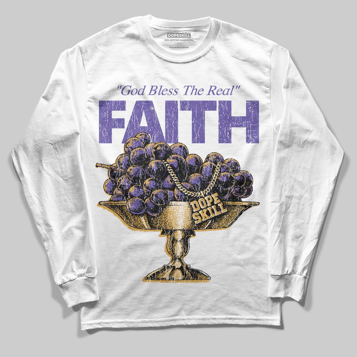 Grape 5s superstreetwear Long Sleeve T-Shirt Faith Graphic