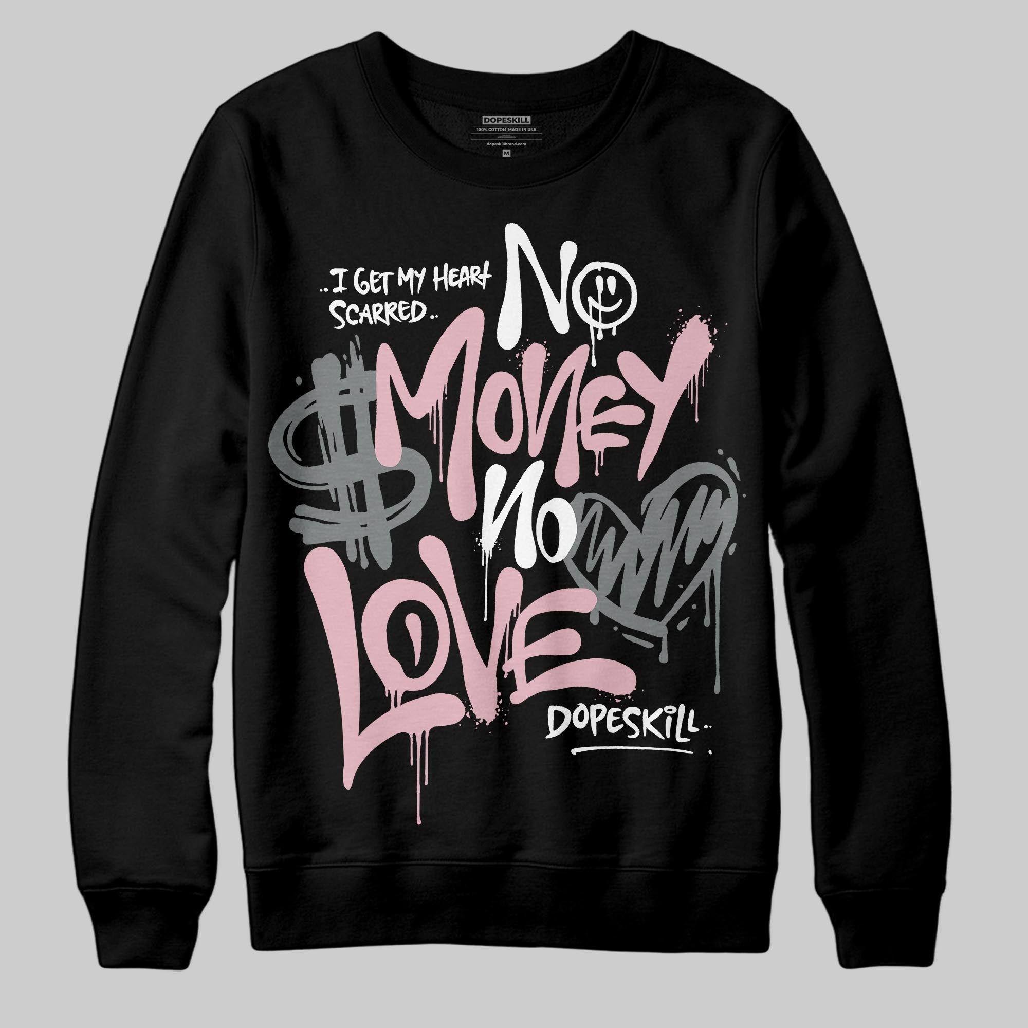 Max 95 OG ¡°Pink Foam¡± superstreetwear Sweatshirt No Money No Love Typo Graphic