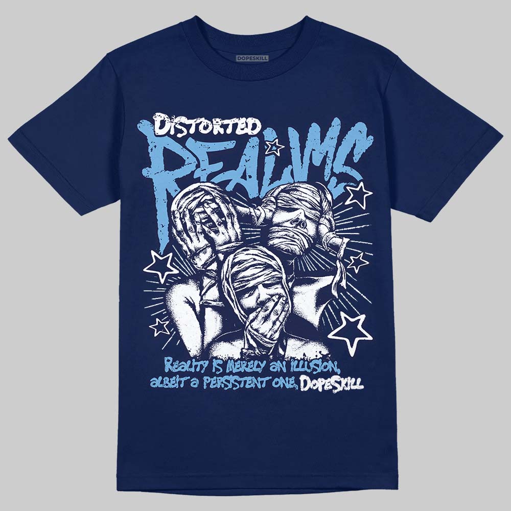 Summit White Navy 4s superstreetwear T-Shirt Distorted Realms Graphic