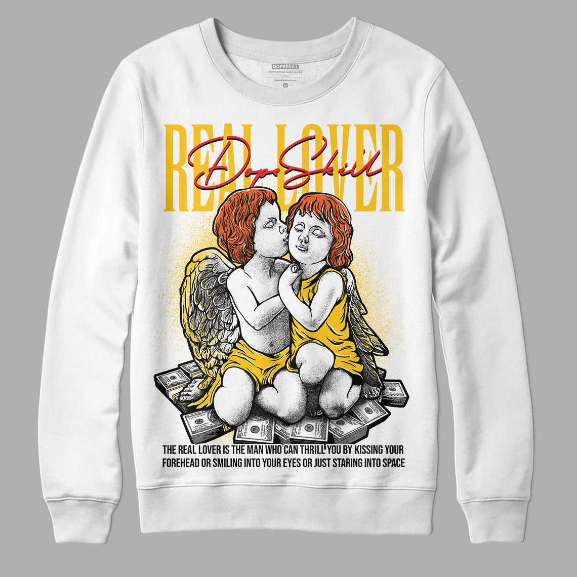 Yellow Collection superstreetwear Sweatshirt Real Lover Graphic