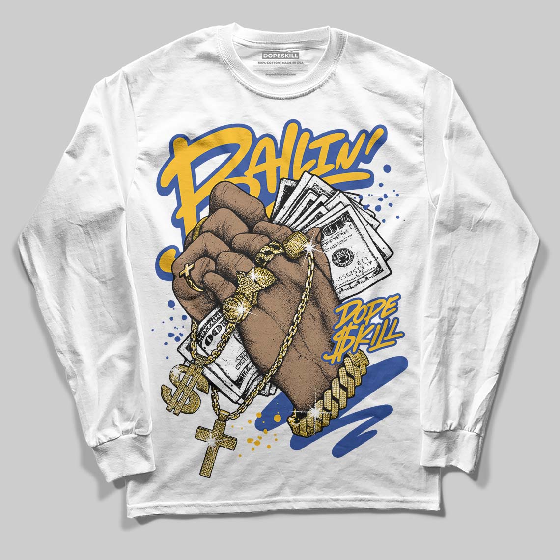 Royal Blue Collection superstreetwear Long Sleeve T-Shirt Always Ballin' Graphic
