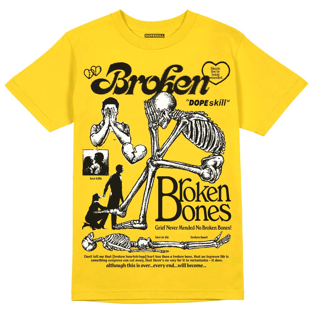Black Tour Yellow AJ 4 Thunder superstreetwear Unisex T-Shirt Broken Bones Graphic