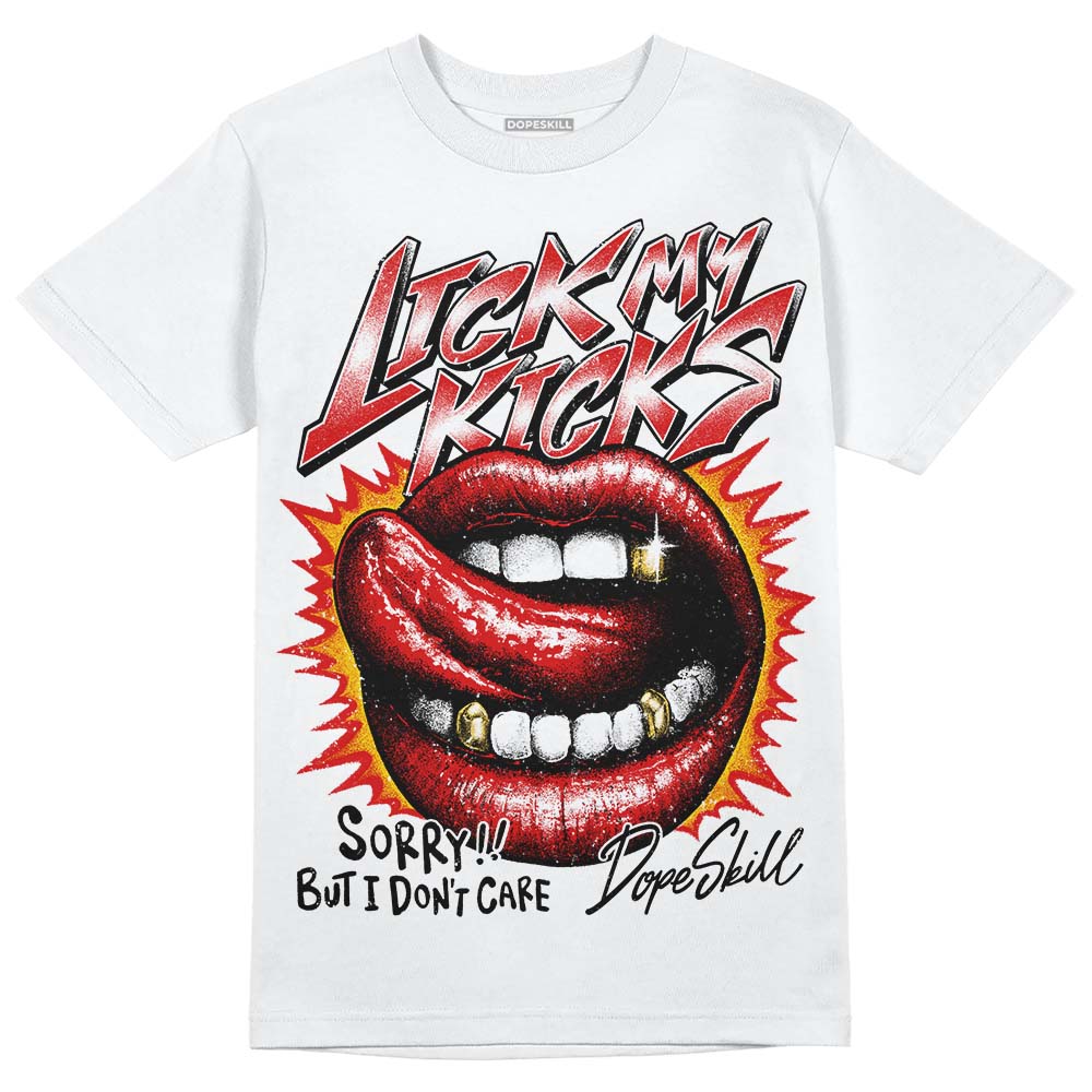 Fire Red 3s superstreetwear T-Shirt Lick My Kicks Graphic