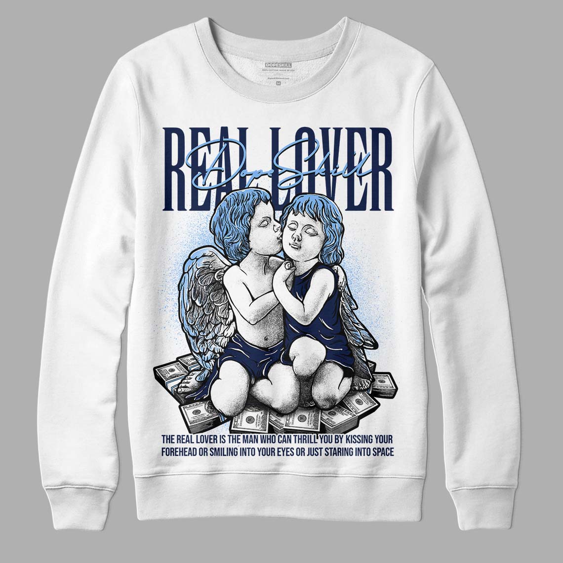 Midnight Navy 5s superstreetwear Sweatshirt Real Lover Graphic