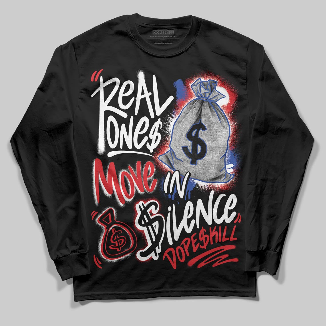 Seoul 2.0 3s superstreetwear Long Sleeve T-Shirt Real Ones Move In Silence Graphic