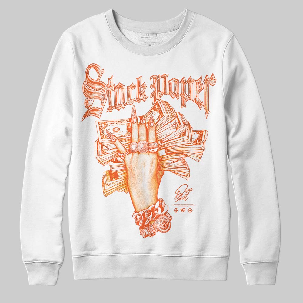 Orange Black White superstreetwear Sweatshirt Stack Paper Graphic