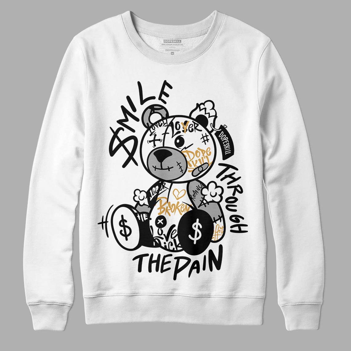 Gratitude 11s superstreetwear Sweatshirt Smile Through The Pain Graphic