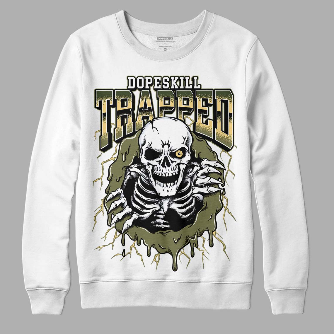 Craft Olive 4s superstreetwear Sweatshirt Trapped Halloween Graphic