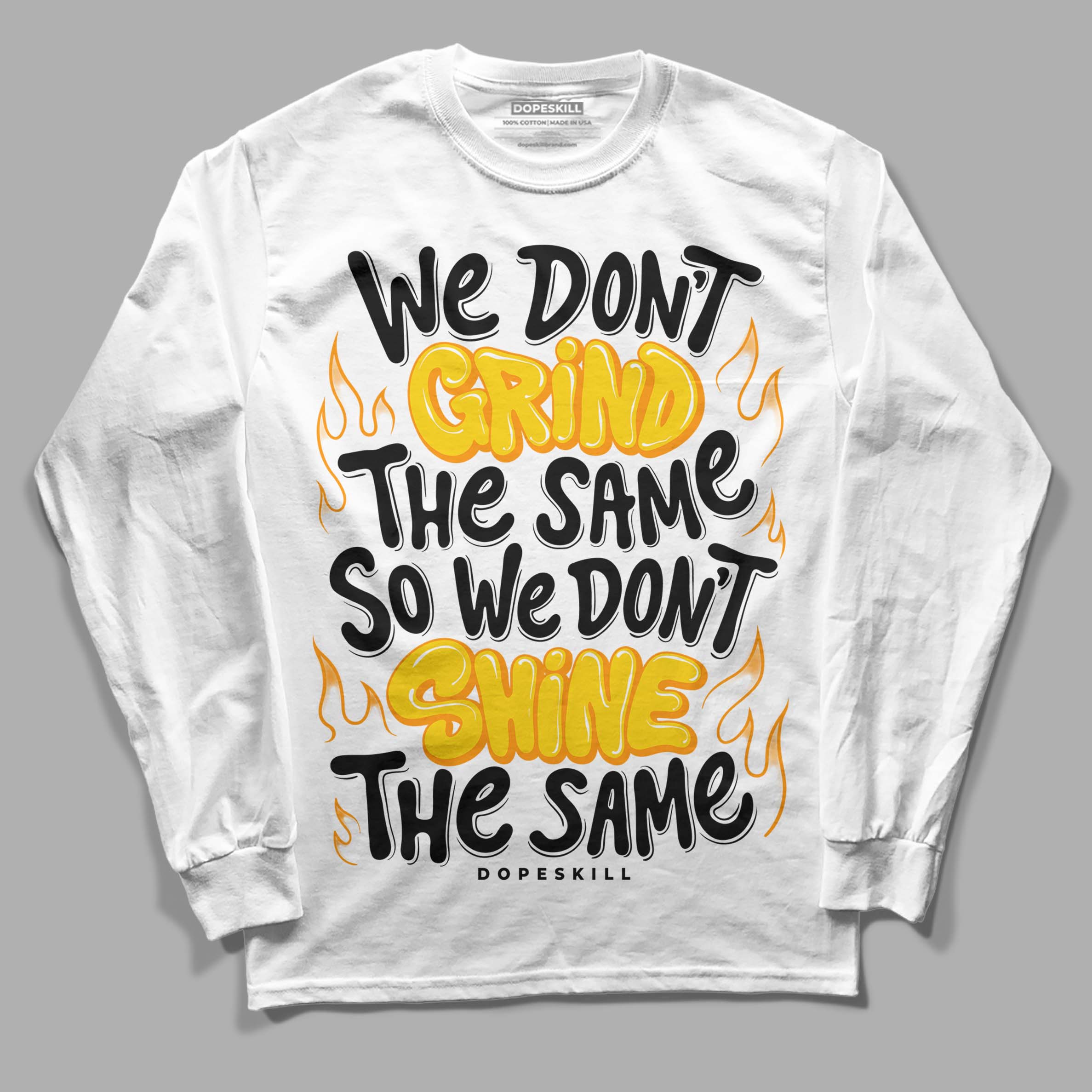 Yellow Ochre 6s superstreetwear Long Sleeve T-Shirt Grind Shine Graphic
