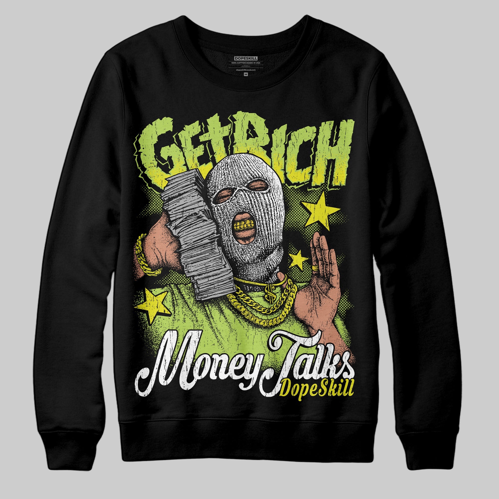 Bright Cactus 13s superstreetwear Sweatshirt Get Rich Graphic