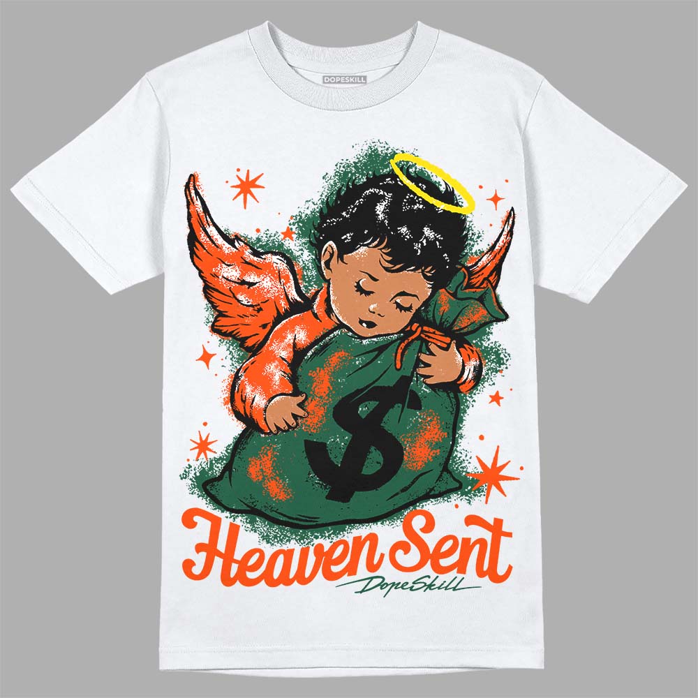 Dunk Team Dark Green Orange superstreetwear T-Shirt Heaven Sent Graphic