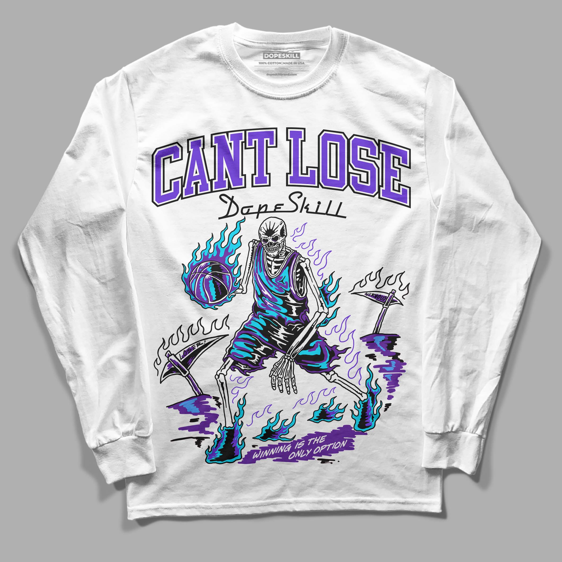 Aqua 6s superstreetwear Long Sleeve T-Shirt Cant Lose Graphic