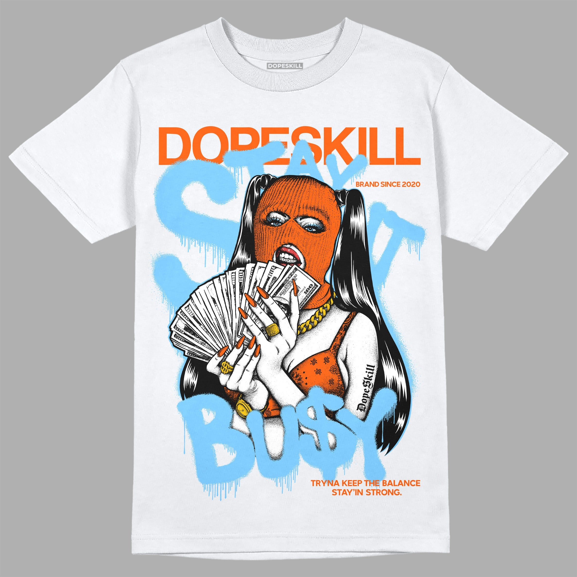 Dunk Low Futura University Blue superstreetwear T-Shirt Stay It Busy Graphic