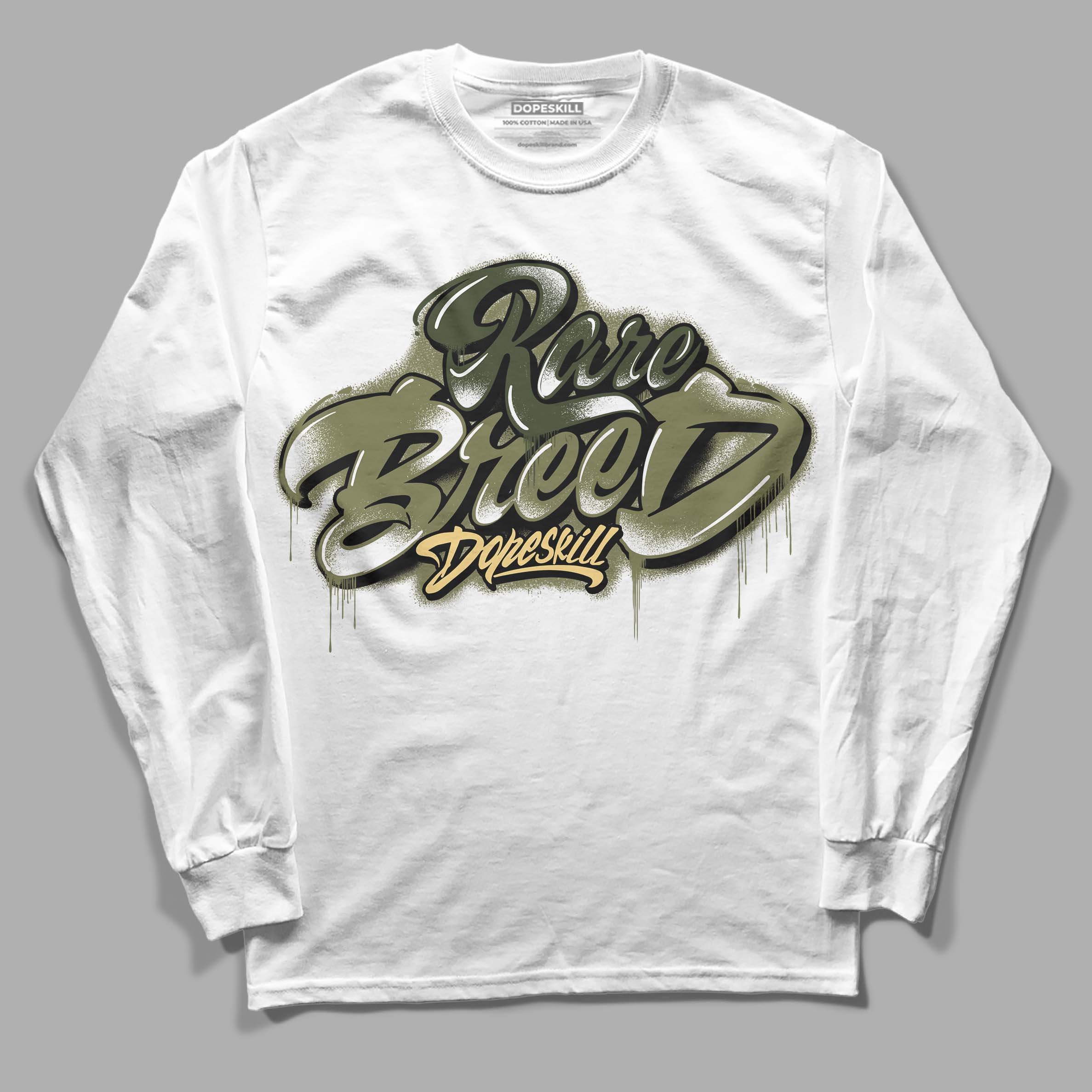 Craft Olive 4s superstreetwear Long Sleeve T-Shirt Rare Breed Type Graphic