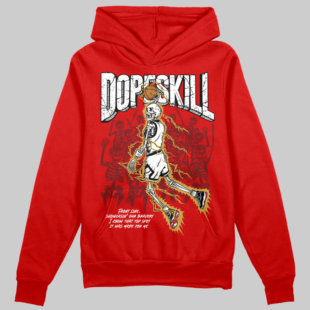 Bred Velvet 11s superstreetwear Red Hoodie Sweatshirt Thunder Dunk Graphic