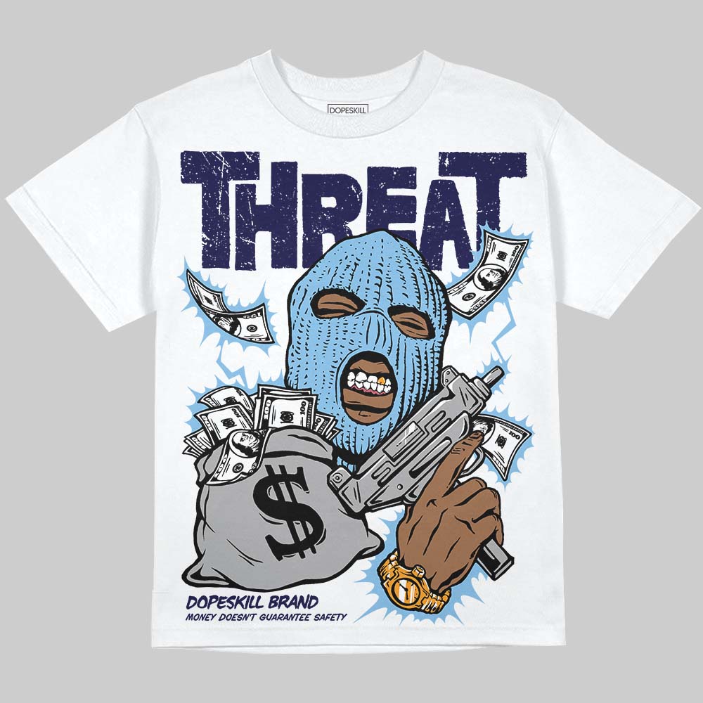 University Blue Collection superstreetwear Oversize Print T-Shirt Under Threat Graphic