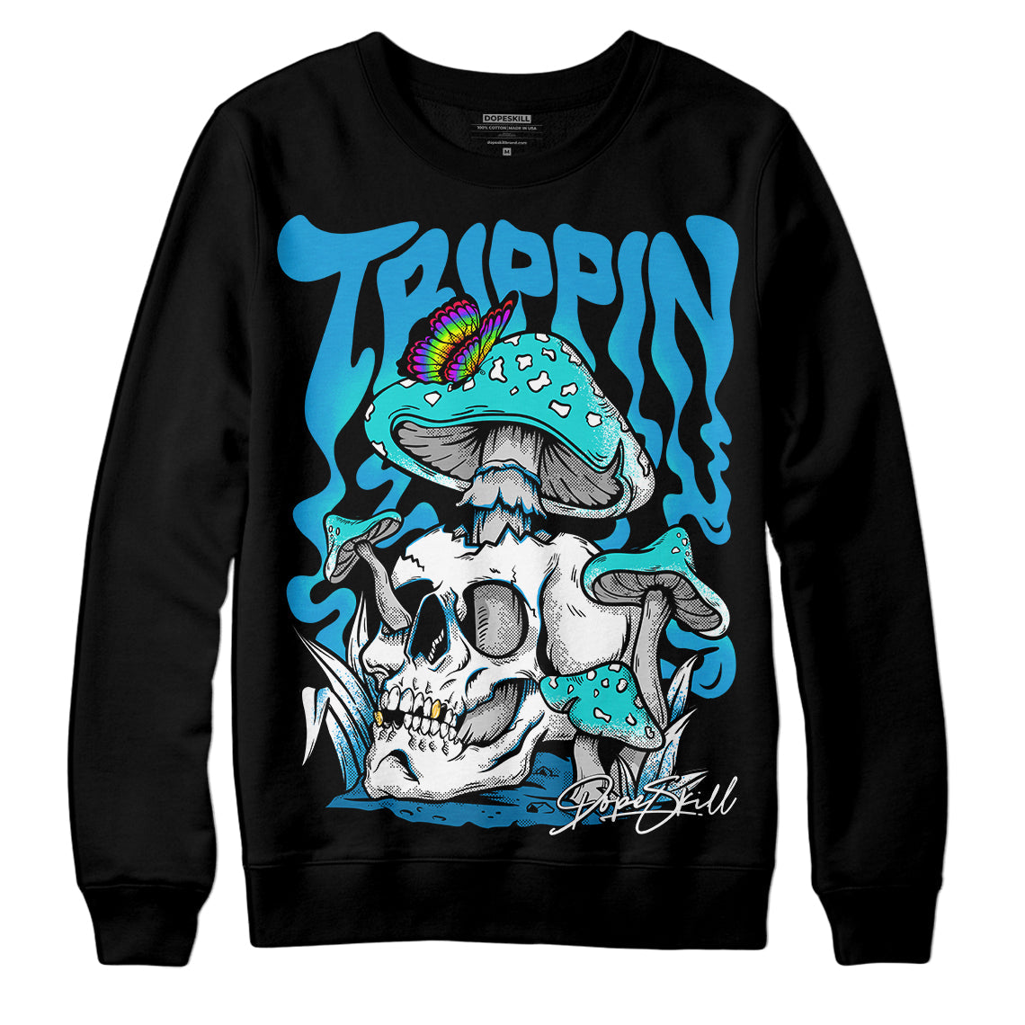 Military Blue 4s superstreetwear Sweatshirt Trippin Graphic