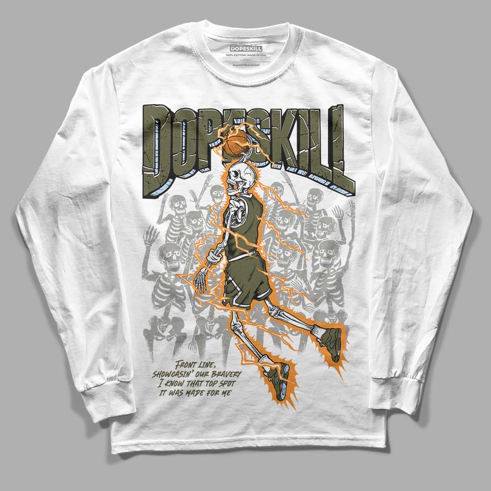 Olive 5s superstreetwear Long Sleeve T-Shirt Thunder Dunk Graphic