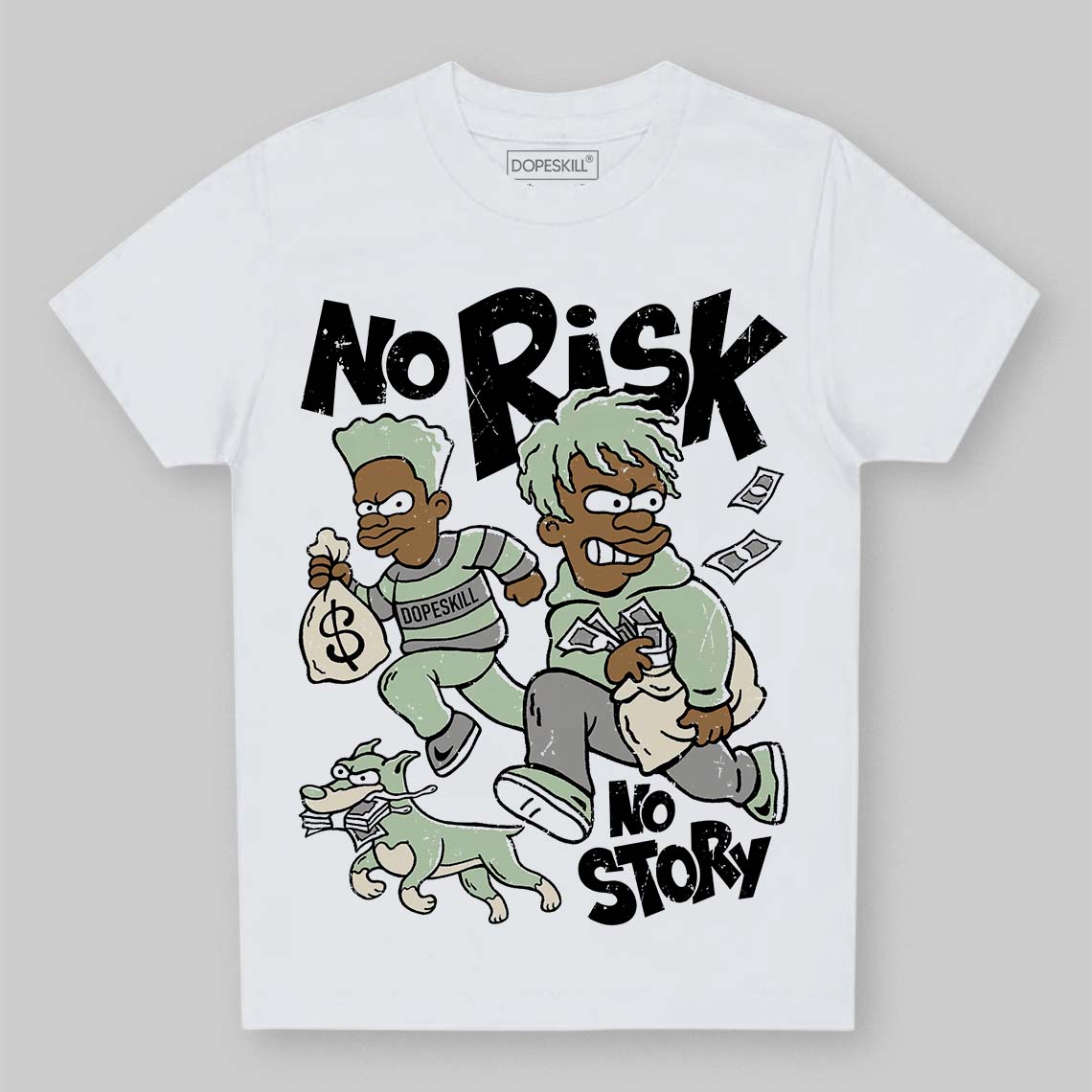 Seafoam 4s 2025 superstreetwear Toddler Kids T-shirt No Risk No Story Graphic