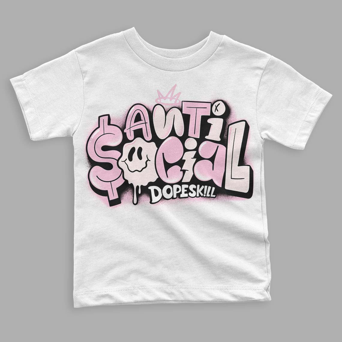 Dunk Low Pink Foam superstreetwear Toddler Kids T-shirt Anti Social Graphic