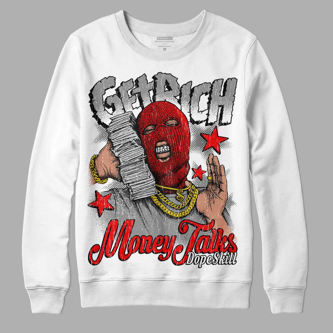 Dunk Low Panda White Black superstreetwear Sweatshirt Get Rich Graphic