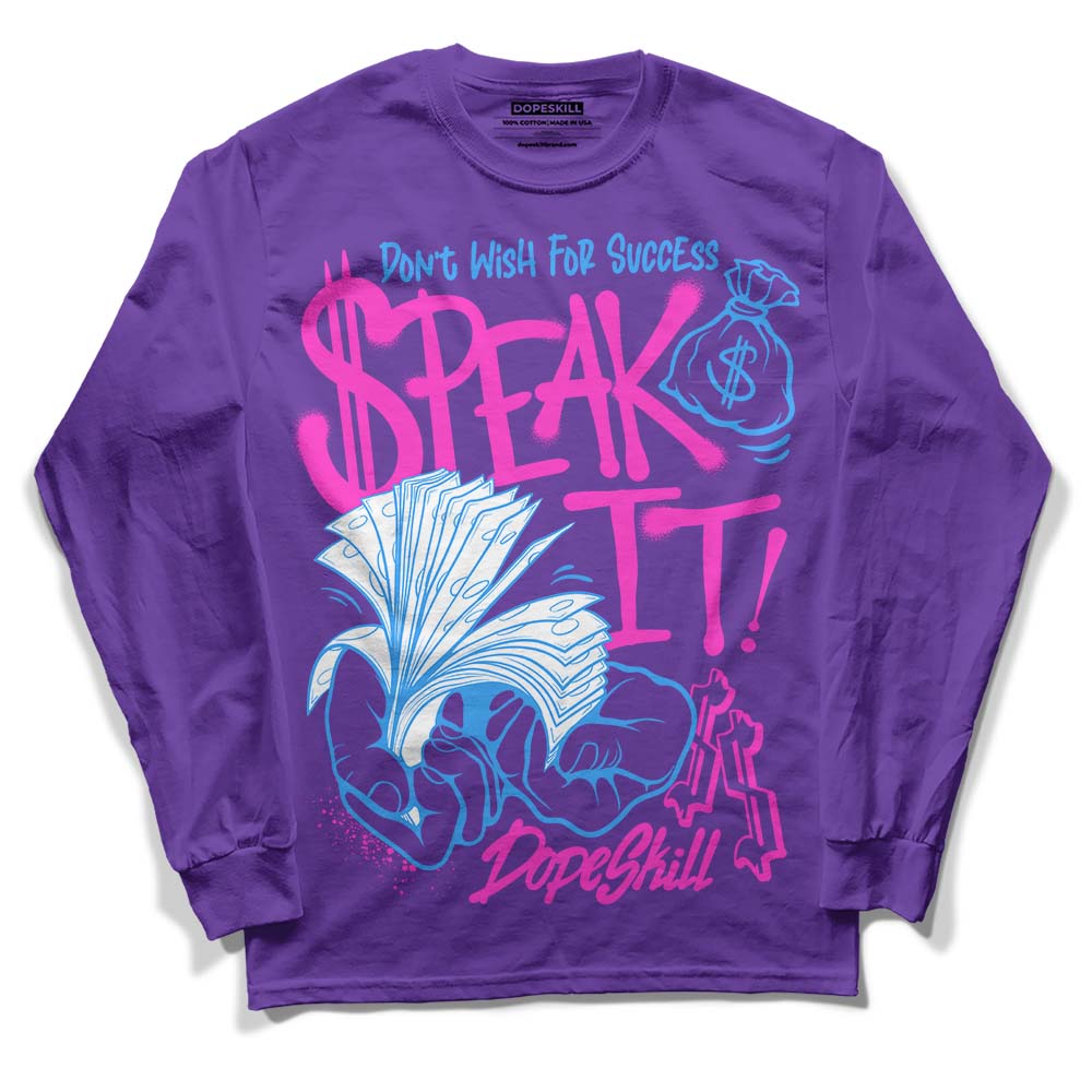 PURPLE Collection superstreetwear Purple Long Sleeve T-Shirt Speak It Graphic