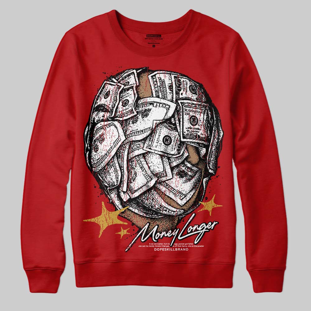 Red Collection superstreetwear Sweatshirt Money Longer Graphic