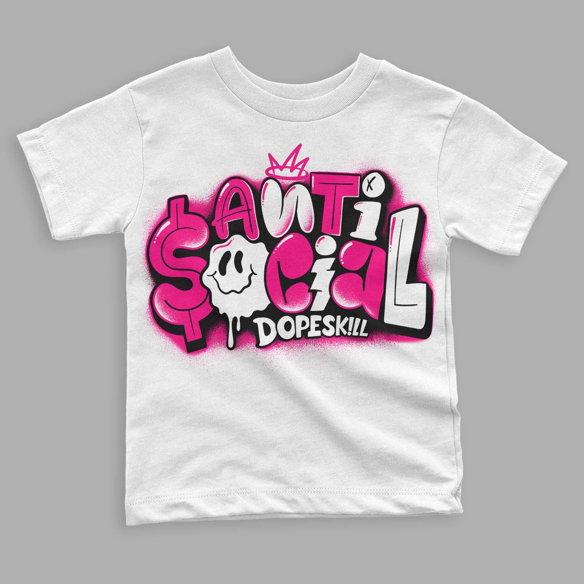 Fierce Pink 1s superstreetwear Toddler Kids T-shirt Anti Social Graphic