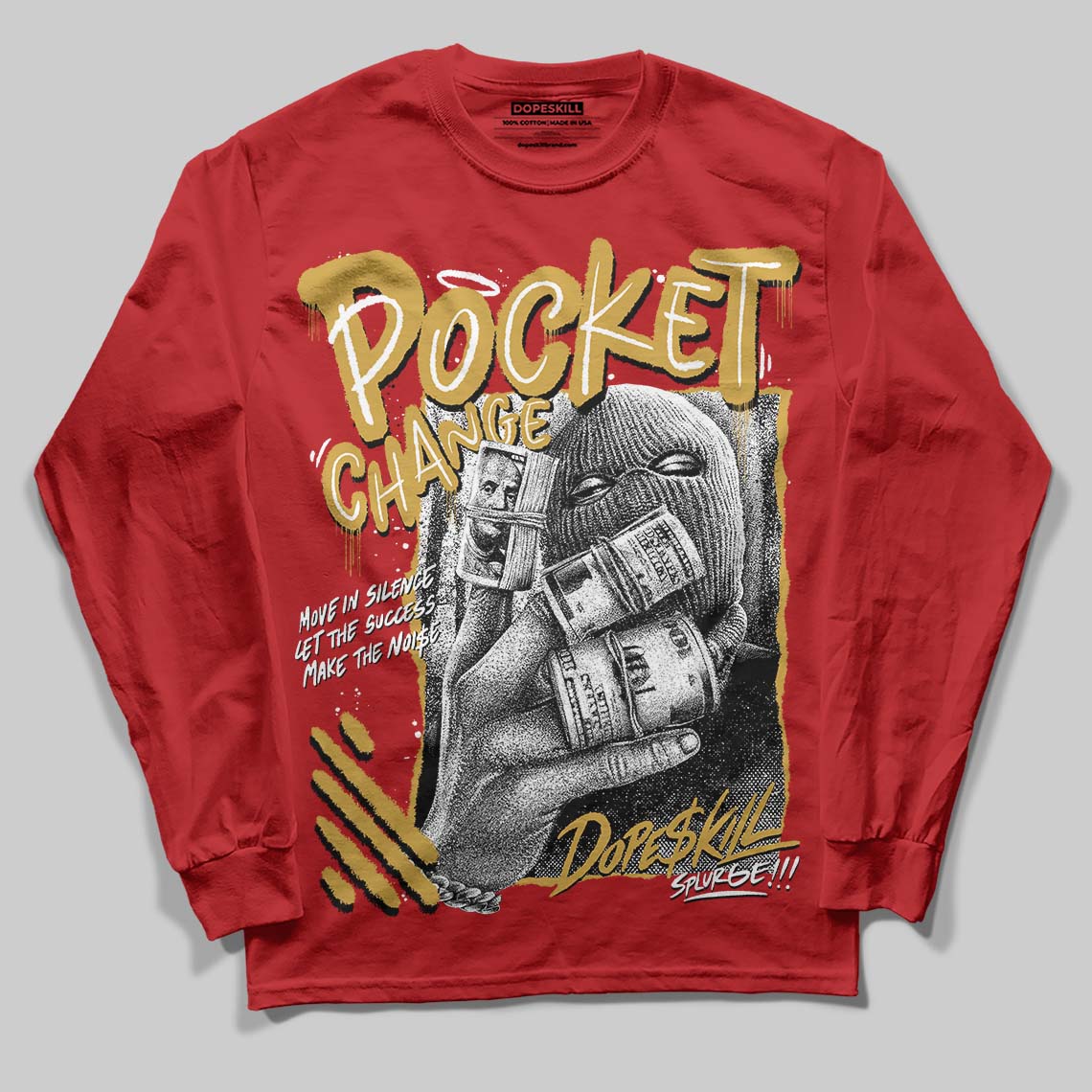 Red Collection superstreetwear Long Sleeve T-Shirt Pocket Change Graphic