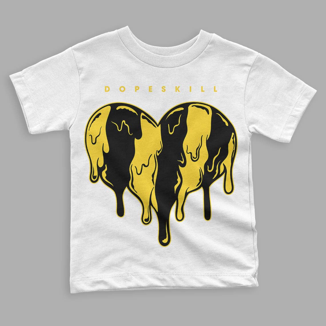 Black Tour Yellow AJ 4 Thunder superstreetwear Toddler Kids T-shirt Slime Drip Heart Graphic