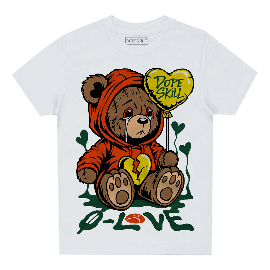 Dunk Team Dark Green Orange superstreetwear Toddler Kids T-shirt Broken Bear Graphic