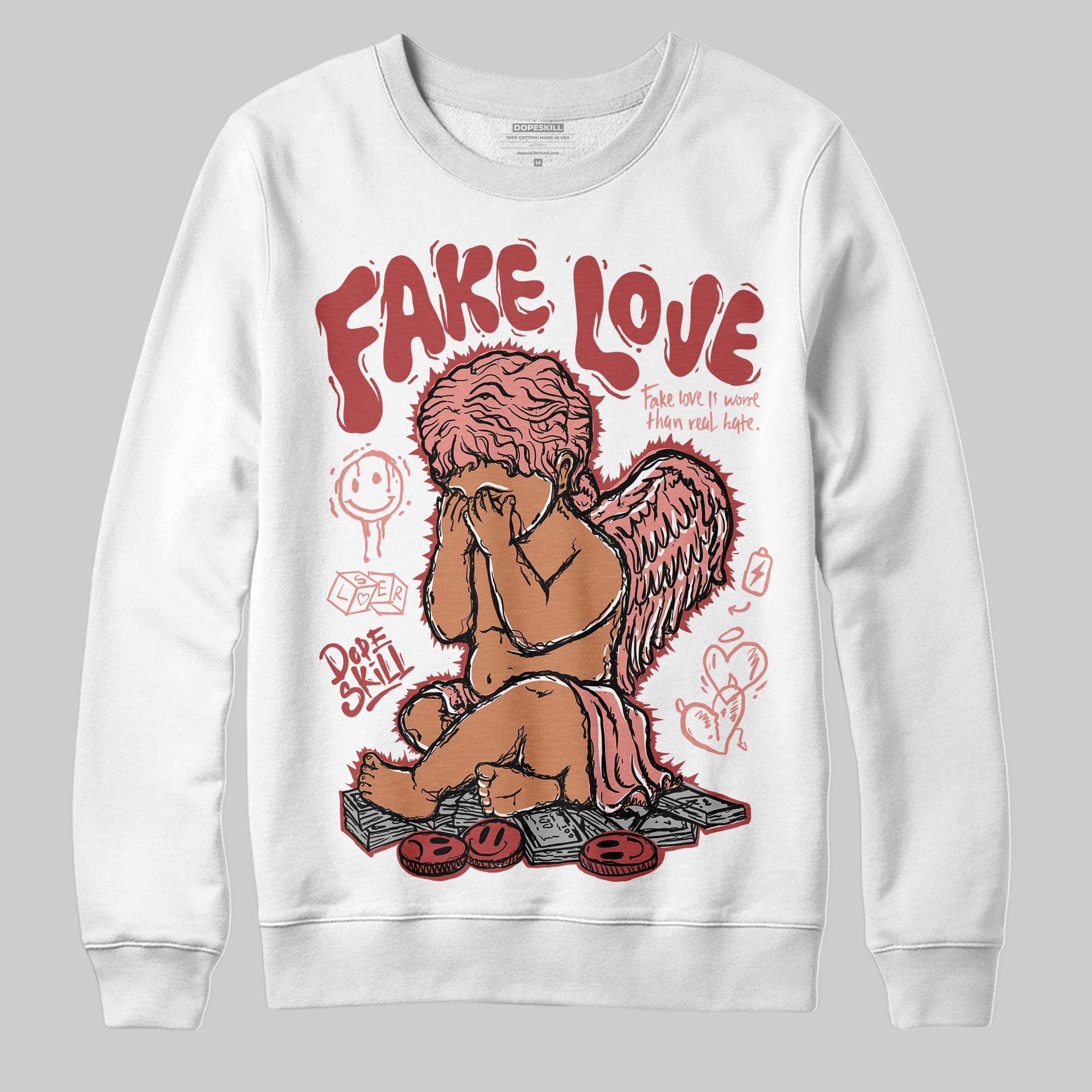 Dune Red 13s superstreetwear Sweatshirt False Love Graphic